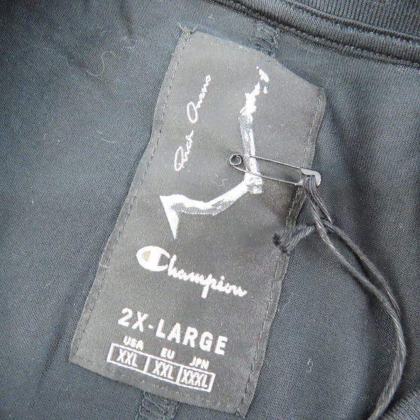 実際に弊社で買取させて頂いたChampion×Rick Owens/チャンピオン×リックオウエンス オーバーサイズ カットソー CW02C9229/XXLの画像 2枚目