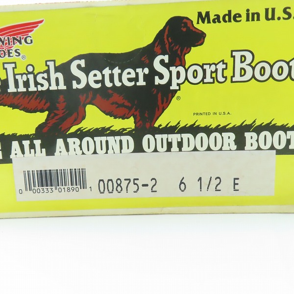 実際に弊社で買取させて頂いたRED WING/レッドウィング 半円犬タグ アイリュッシュセッターブーツ 875 /6.5の画像 9枚目