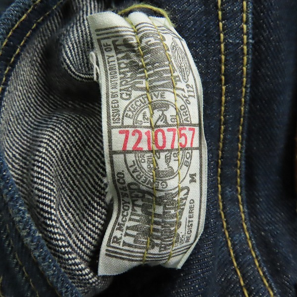 実際に弊社で買取させて頂いたLEE×THE REAL McCOY'S/リー×リアルマッコイズ センター赤タグ デニムパンツ 97111-89 /32の画像 6枚目