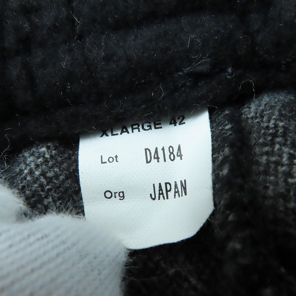 実際に弊社で買取させて頂いたDELUXE/デラックス チェック柄 ウール イージーパンツ D4184 /XLの画像 3枚目