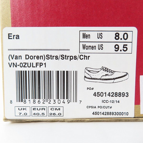 実際に弊社で買取させて頂いたVANS/バンズ  VAN DOREN 星条旗 スニーカー VN-0ZULFP1 /26の画像 8枚目