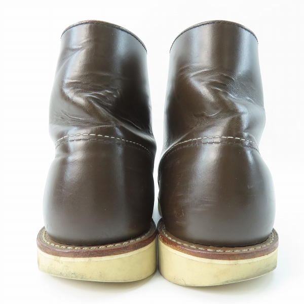 実際に弊社で買取させて頂いたRED WING/レッドウィング 6-INCH ROUND-TOE BOOT/6インチ ラウンドトゥブーツ ガラスレザー 8132/8.5Dの画像 1枚目