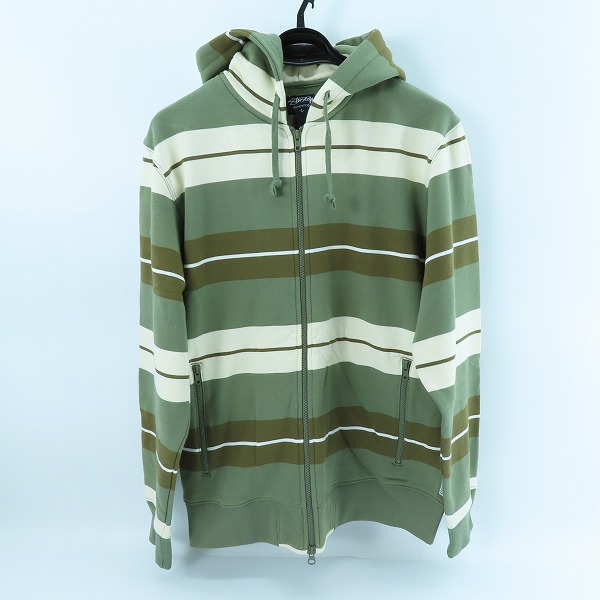 実際に弊社で買取させて頂いたSTUSSY/ステューシー ボーダー ジップアップ パーカー /Lの画像 0枚目
