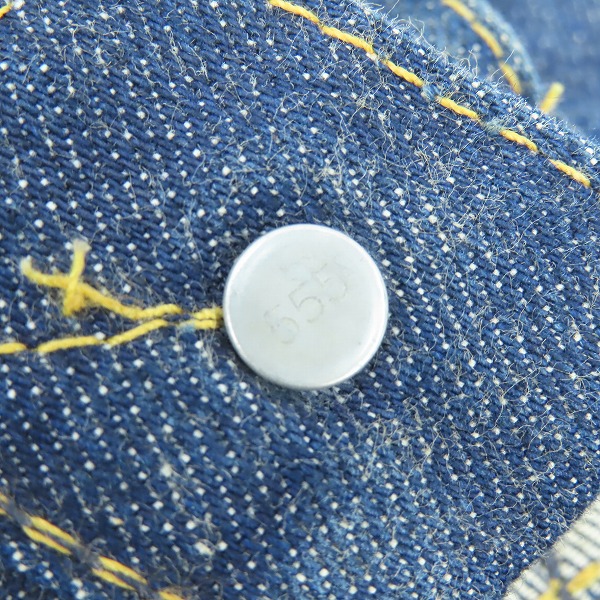 実際に弊社で買取させて頂いたLEVI'S/リーバイス S501XX 44年復刻 大戦モデル バレンシア工場 米国製 555刻印 デニムパンツ 44501-0022/W33L36の画像 5枚目