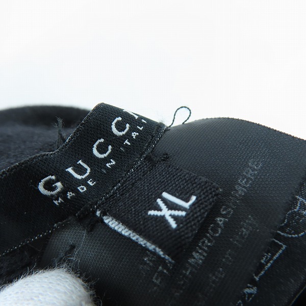 実際に弊社で買取させて頂いたGUCCI/グッチ カシミヤ混 ニットキャップ ビーニー XLの画像 6枚目