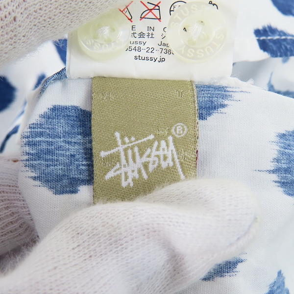 実際に弊社で買取させて頂いた【未使用】STUSSY/ステューシー ドット柄 半袖ボタンシャツ Sの画像 4枚目
