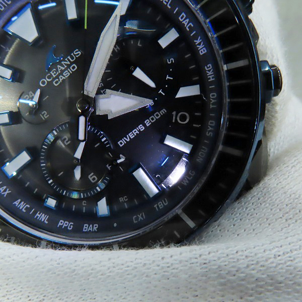 実際に弊社で買取させて頂いたCASIO/カシオ OCEANUS/オシアナス カシャロ チタン OCW-P2000B-1AJF 200Mの画像 6枚目