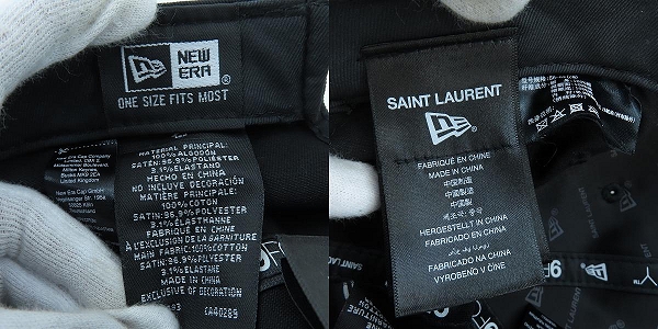 実際に弊社で買取させて頂いたSAINT LAURENT×NEW ERA/サンローラン×ニューエラ YSL MONOGRAM CAP ロゴキャップ 687687YCL361000/ONE SIZE FITS MOSTの画像 5枚目