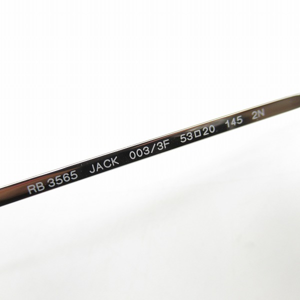 実際に弊社で買取させて頂いたRayBan/レイバン JACK/ジャック サングラス/アイウェア RB3565 003/3Fの画像 4枚目