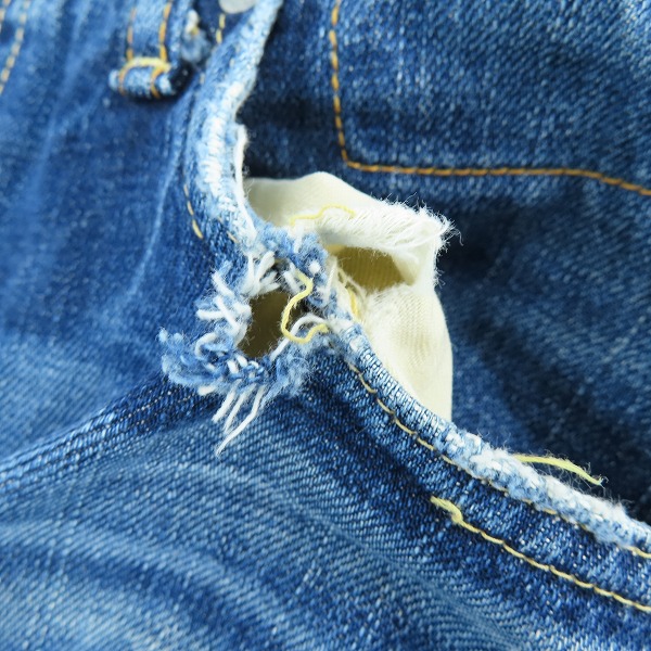 実際に弊社で買取させて頂いたvisvim/ビズビム デニムパンツ ジーンズ リペア加工 スネイクパッチ W32/L32の画像 6枚目