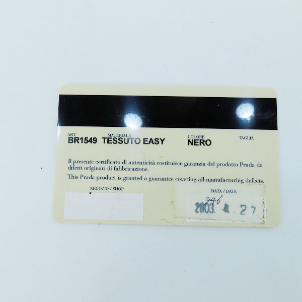 実際に弊社で買取させて頂いたPRADA/プラダ テスート ナイロン ハンドバッグ NERO/BR1549の画像 8枚目