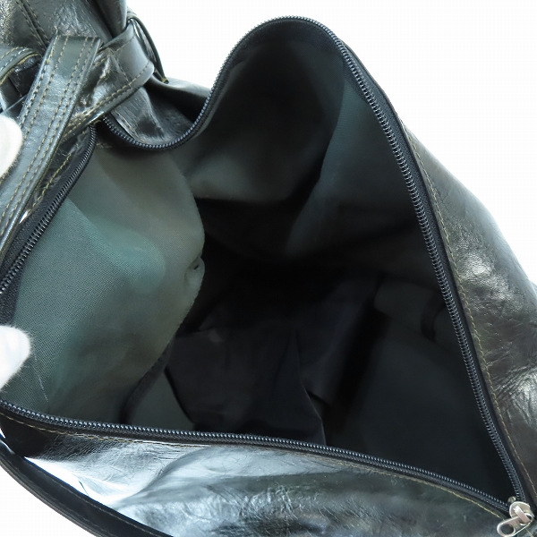 実際に弊社で買取させて頂いたHARLEY DAVIDSON/ハーレーダビッドソン 巾着型 レザー ショルダー/バックパックの画像 3枚目