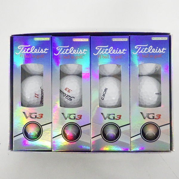 実際に弊社で買取させて頂いた【未使用/オウンネーム】Titleist/タイトリスト VG3 ゴルフボール RAINBOW PEARL/レインボーパール 1ダース