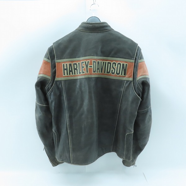 実際に弊社で買取させて頂いたHARLEY-DAVIDSON/ハーレーダビッドソン VICTORY LANE LEATHER JACKET/ビクトリーレーン レザージャケット 98057-13VM/VTの画像 1枚目