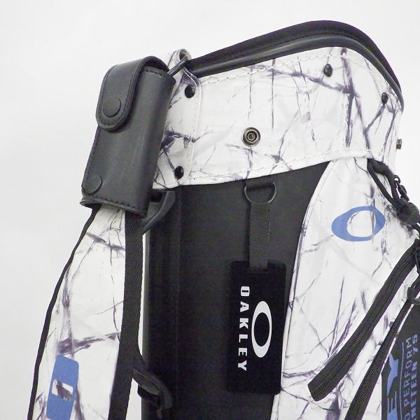 実際に弊社で買取させて頂いたOAKLEY/オークリー ゴルフ 921568 JP 6分割キャディバッグ ブラックｘプリントの画像 4枚目