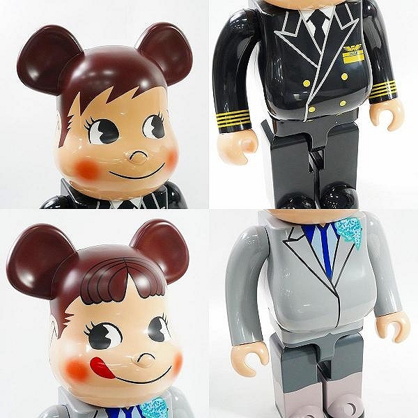 実際に弊社で買取させて頂いた★(2)【未使用】MEDICOM TOY/メディコムトイ BE@RBRICK/ベアブリック ANA CA10代目 ペコちゃん & CAPTAIN ポコちゃん 1000%の画像 4枚目