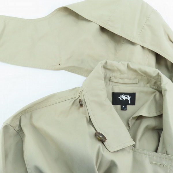 実際に弊社で買取させて頂いたStussy/ステューシー トレンチコート/XLの画像 2枚目
