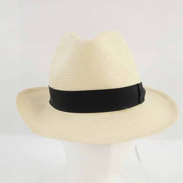 実際に弊社で買取させて頂いたBorsalino ボルサリーノ パナマハット 天然草/57 の画像 1枚目