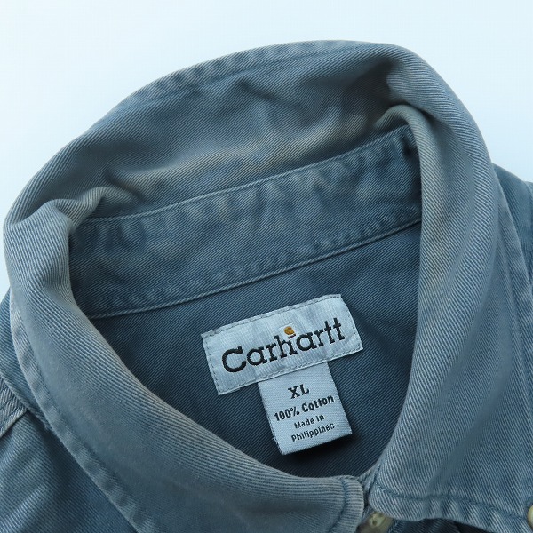 実際に弊社で買取させて頂いたCarhartt/カーハート コットンワークシャツ S09STM /XLの画像 5枚目