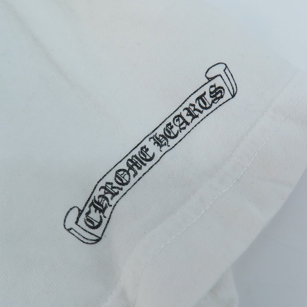 実際に弊社で買取させて頂いた【JPタグ】CHROME HEARTS/クロムハーツ Tバー 胸ポケットTシャツ ホワイト Lの画像 6枚目