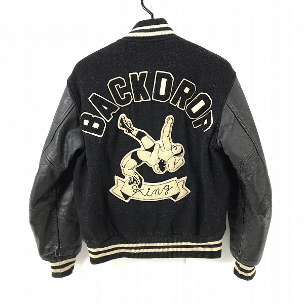 実際に弊社で買取させて頂いたBUTWIN/バトウィン BACK DROP バックドロップ ビンテージ スタジャン/バーシティジャケット/38の画像 1枚目