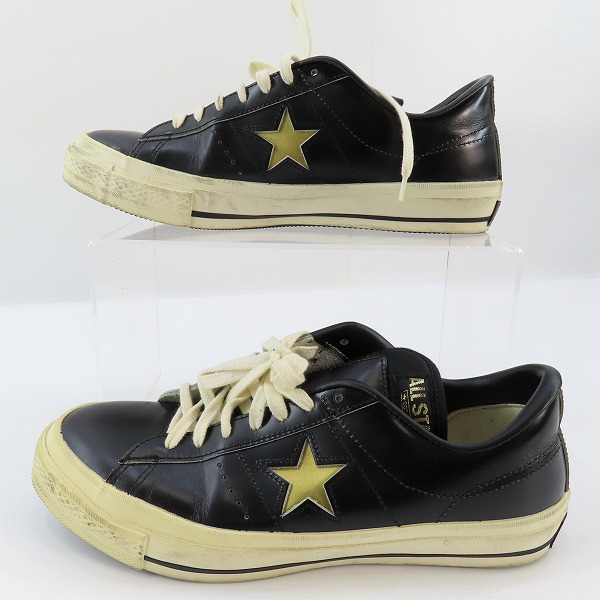 実際に弊社で買取させて頂いたCONVERSE/コンバース 90s ヴィンテージ 日本製 ONE STAR/ワンスター ゴールドスター レザー スニーカー/8.5の画像 3枚目