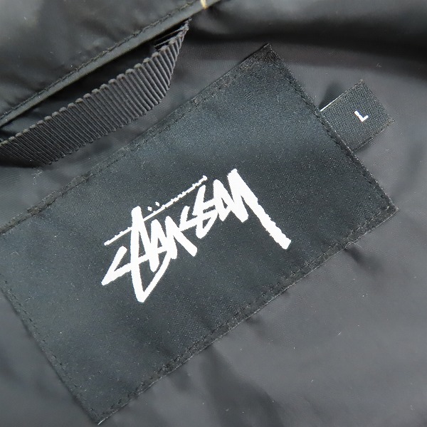 実際に弊社で買取させて頂いたSTUSSY/ステューシー 総柄 ロゴ ジップ アップ ジャケット/ナイロンジャケット/Lの画像 2枚目