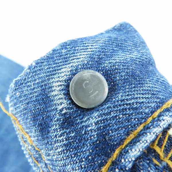 実際に弊社で買取させて頂いたLevis/リーバイス 501 66前期 刻印6/点々 スモールe バックポケットシングル ヴィンテージ デニムパンツ/W29L32の画像 6枚目