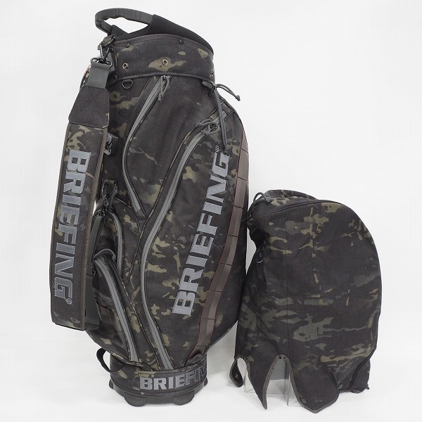 実際に弊社で買取させて頂いたBRIEFING/ブリーフィング CR-5 #02 ゴルフ 9.5型 5分割キャディバッグ マルチカム・ブラック 
