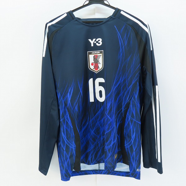 実際に弊社で買取させて頂いたY-3/ワイスリー サッカー日本代表 2024 ホーム オーセンティック 長袖ユニフォーム #16 町田浩樹 IS5611/2XL