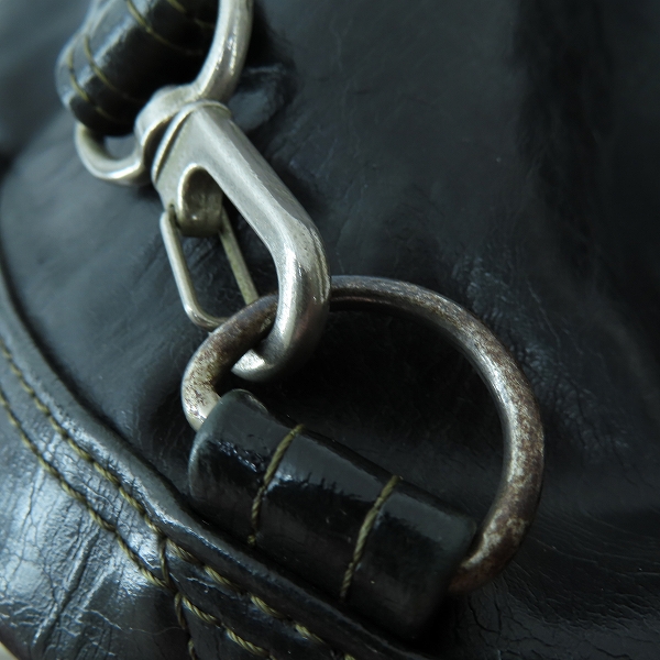 実際に弊社で買取させて頂いたHARLEY DAVIDSON/ハーレーダビッドソン 巾着型 レザー ショルダー/バックパックの画像 8枚目