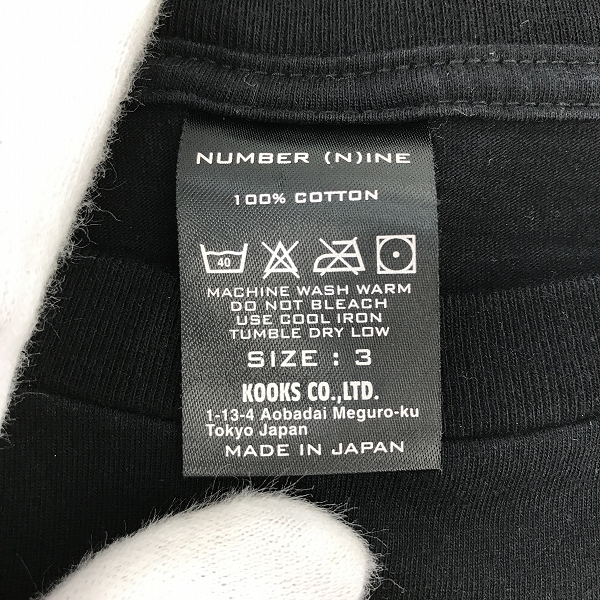 実際に弊社で買取させて頂いたNUMBER(N)INE×Disney/ナンバーナイン×ディズニー KOOKS ミッキープリント Tシャツ /3の画像 2枚目