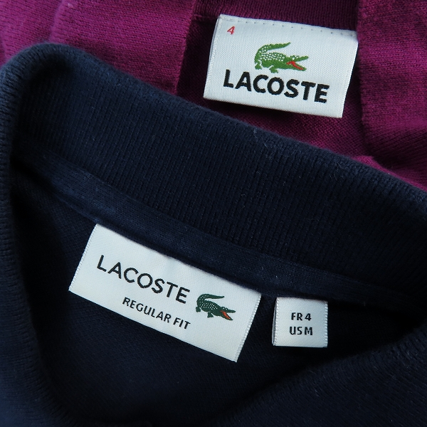 実際に弊社で買取させて頂いたLACOSTE/ラコステ 半袖ポロシャツ/長袖ニット 2点セットの画像 2枚目