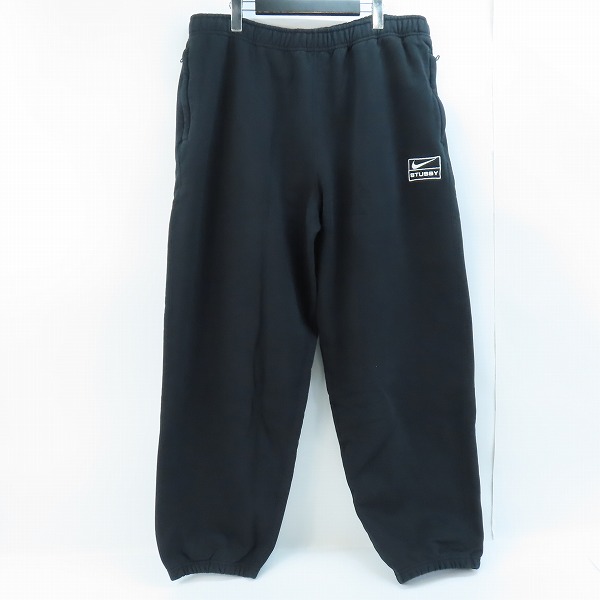 実際に弊社で買取させて頂いた【未使用】NIKE×STUSSY/ナイキ×ステューシー Washed Fleece Pant スウェットパンツ DO5296-010/XLの画像 0枚目