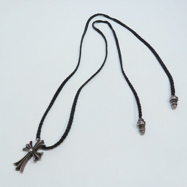 実際に弊社で買取させて頂いたCHROME HEARTS/クロムハーツ スモールCHクロスペンダントw/レザーブレードの画像 8枚目