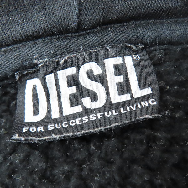 実際に弊社で買取させて頂いたDIESEL/ディーゼル スウェットパーカー/ブラック/S-UMMERIB-B1/Mの画像 2枚目
