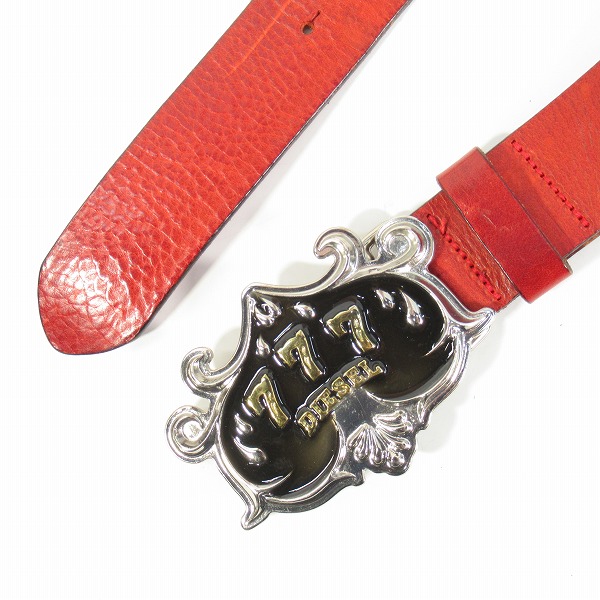 実際に弊社で買取させて頂いたDIESEL/ディーゼル 777 バックル レザーベルト 90/36の画像 1枚目