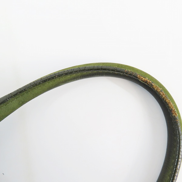 実際に弊社で買取させて頂いたreadymade/レディメイド SS23 ロゴ刺繍 ダメージ加工 レザー × キャンバス ボストンバッグ/ジムバッグの画像 6枚目