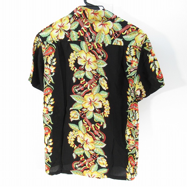 実際に弊社で買取させて頂いたTHE FLAT HEAD/ザフラットヘッド Palms Label アロハシャツ Sの画像 1枚目