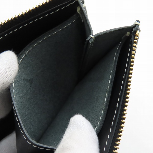 実際に弊社で買取させて頂いた土屋鞄製造所/ツチヤカバン L字ファスナー レザー ウォレット/財布/コインケース/小銭入れ ブラックの画像 4枚目