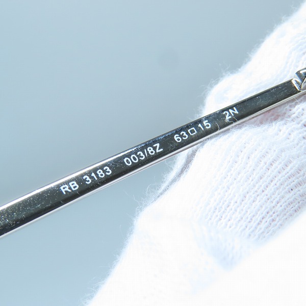 実際に弊社で買取させて頂いたRay-Ban/レイバン TOP BAR/トップバー サングラス 偏光レンズ RB3183の画像 6枚目