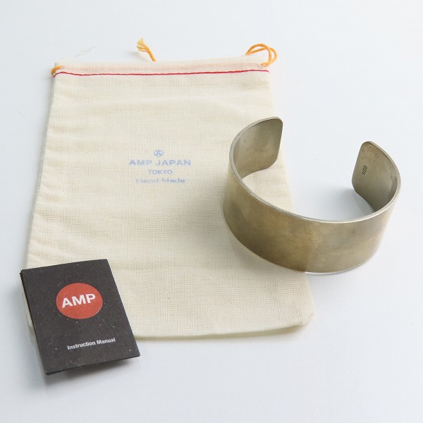 実際に弊社で買取させて頂いたAMP JAPAN/アンプジャパン German Silver Plane Bangle バングル 16AT-355の画像 8枚目