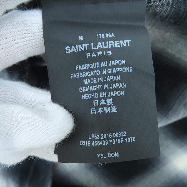 実際に弊社で買取させて頂いたSAINT LAURENT PARIS/サンローラン・パリ 16SSオンブレチェックウエスタン長袖シャツ 455433 Y019P/Mの画像 3枚目