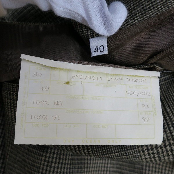 実際に弊社で買取させて頂いたBurberrys/バーバリーズ 千鳥格子 ダブル ジャケット スカート セットアップ 40/42の画像 4枚目