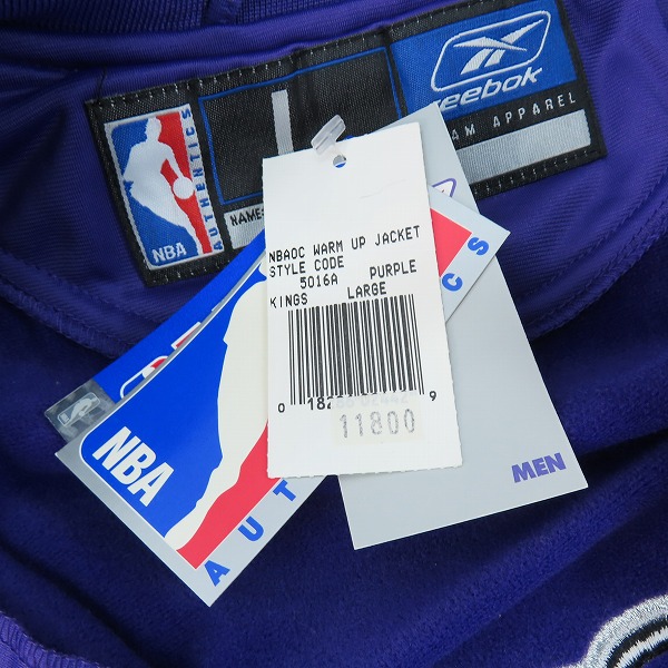 実際に弊社で買取させて頂いた【未使用】Reebok/リーボック  NBA KINGS/キングス ジャケット/Lの画像 6枚目