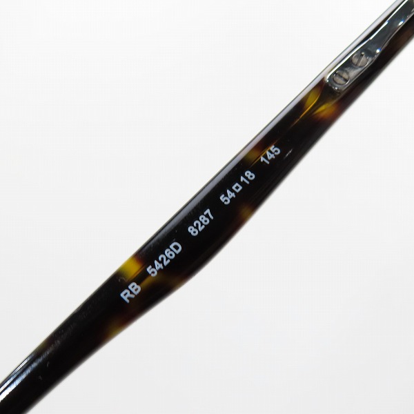 実際に弊社で買取させて頂いたRay-Ban/レイバン ウェリントン型 度入り メガネフレーム/アイウェア RB5426D 8287の画像 6枚目