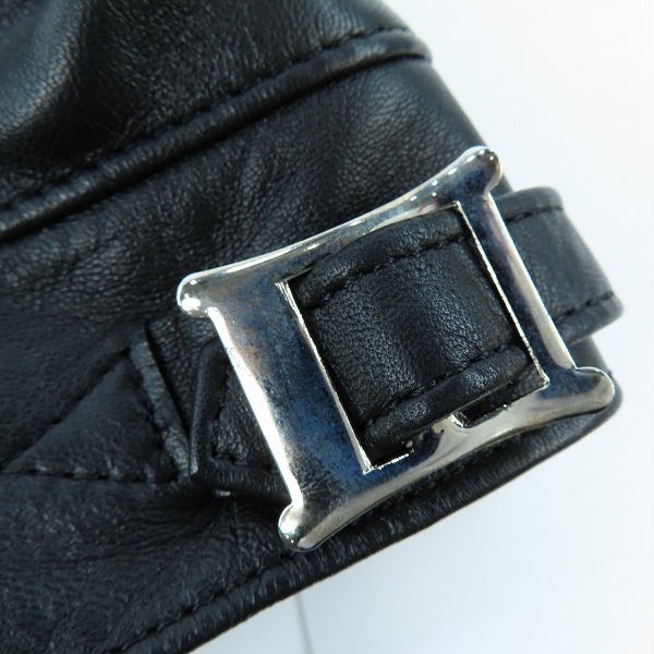 実際に弊社で買取させて頂いたWACKO MARIA/ワコマリア ラムレザー シングルライダースジャケット XLの画像 5枚目