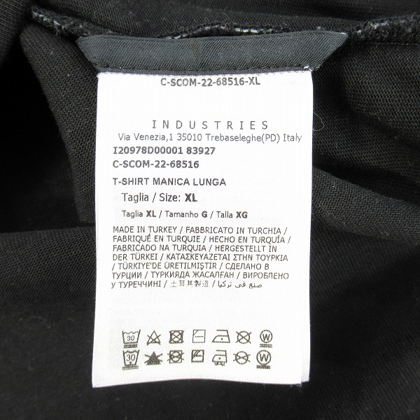 実際に弊社で買取させて頂いた【JPタグ】MONCLER/モンクレール ロゴプリント 長袖Tシャツ ブラック I20978D00001/XLの画像 3枚目