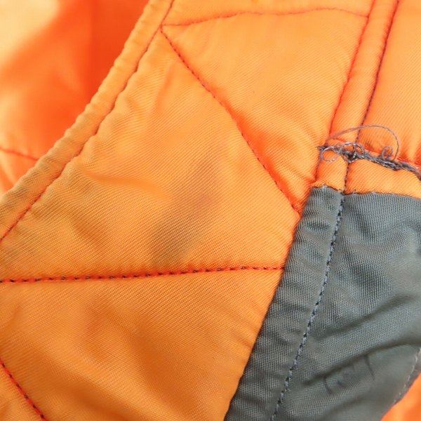 実際に弊社で買取させて頂いたALPHA/アルファ MIL-J-8279D CC刻印ジッパー ヴィンテージ/ビンテージ MA-1 フライトジャケット 1963年製/Mの画像 9枚目