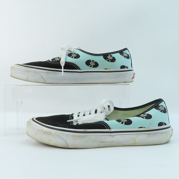 実際に弊社で買取させて頂いたVANS×WACKO MARIA/バンズ×ワコマリア Og Authentic Lx ローカットスニーカー レコード柄 ライトブルー/29の画像 3枚目